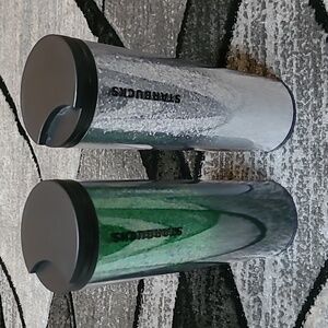 STARBUCKS 2019 OMBRE SPARKLE GLITTER 16 OZ TUMBLERS BUNDLE